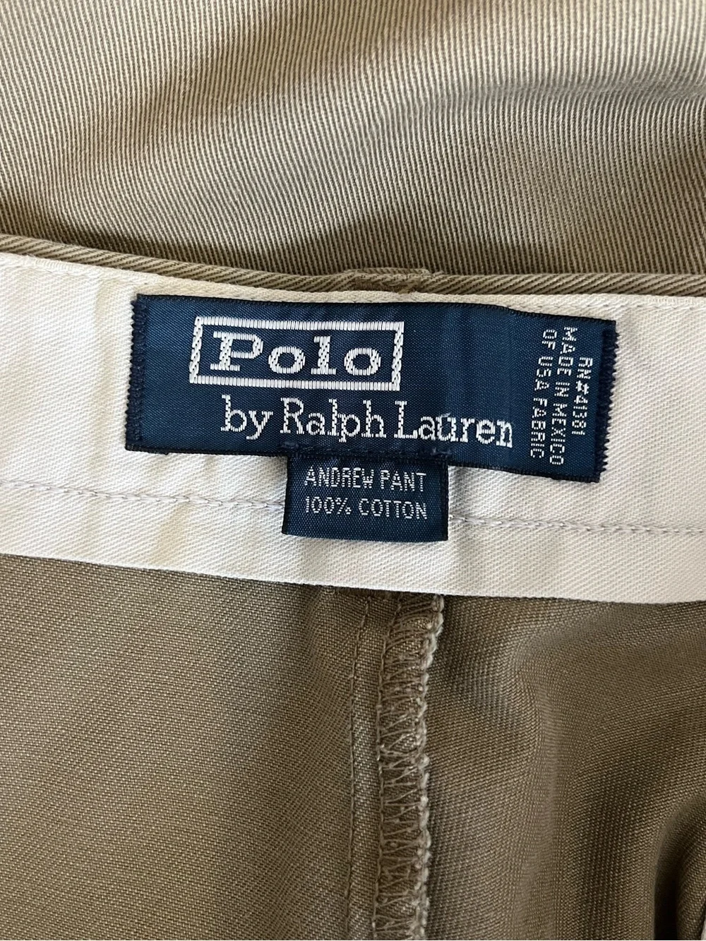 Polo Ralph Lauren Andrew pants Men’s Pleated Khaki brown Chinos pants size 36x30